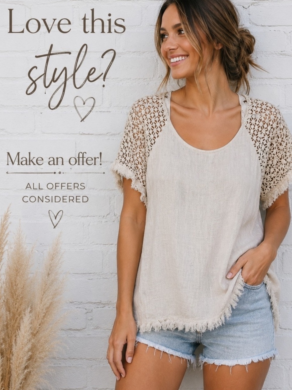 Umgee linen blend boho top